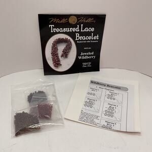 Mill Hill Treasure Lace Bracelet Kit Jeweled Wildberry complete
